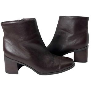 Replica Brown Leather Ankle Booties sz 7.5
